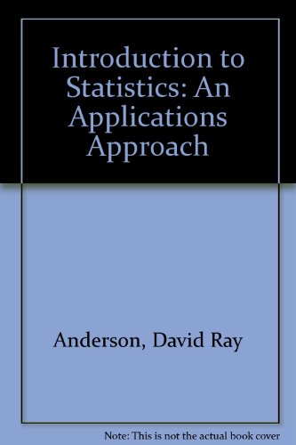 Imagen de archivo de Introduction to Statistics: An Applications Approach a la venta por BookHolders