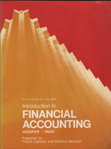 Study Guide for Use with Introduction to Financial Accounting Hooper/ Page (9780829904383) by Phyllis Cassidy