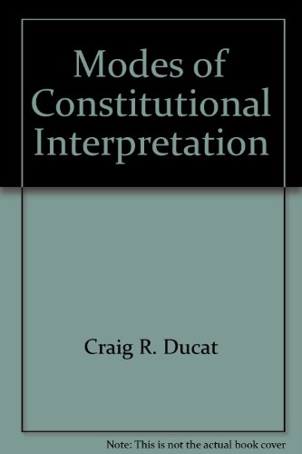 9780829920093: Modes of constitutional interpretation