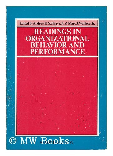 Imagen de archivo de Readings in organizational behavior and performance a la venta por Irish Booksellers