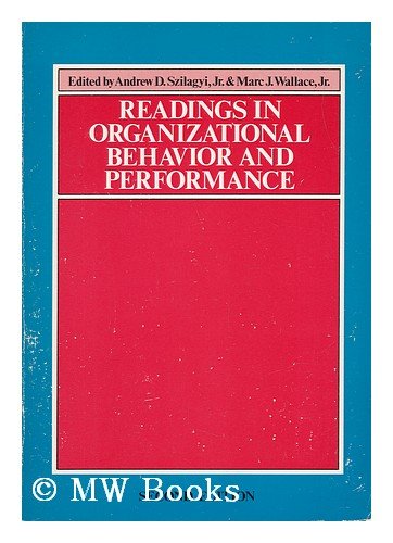 Stock image for Readings in organizational behavior and performance for sale by Irish Booksellers