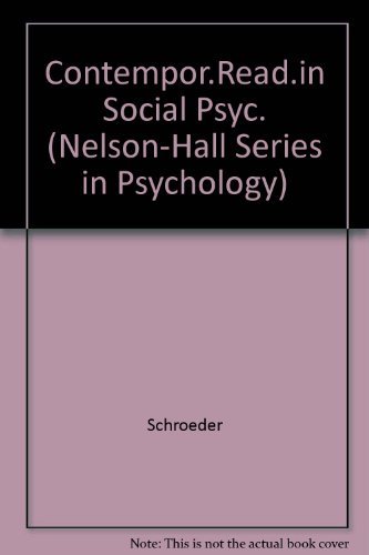 Beispielbild fr Contemporary Readings in Social Psychology zum Verkauf von Better World Books