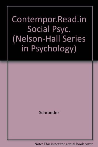 Imagen de archivo de Contemporary Readings in Social Psychology a la venta por Better World Books