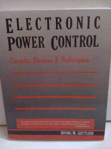 Stock image for Electronic Power Control for sale by Better World Books