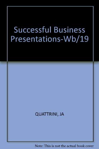 Imagen de archivo de Successful Business Presentations Quattrini, Joseph A. a la venta por Broad Street Books