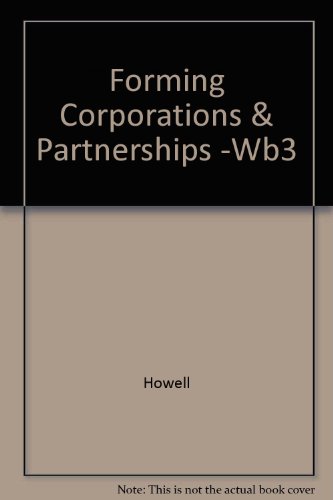 Beispielbild fr Forming Corporations and Partnerships zum Verkauf von HPB Inc.