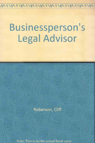 Imagen de archivo de The Businessperson's Legal Advisor a la venta por Wonder Book