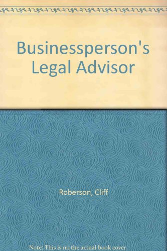 Stock image for The Businessperson's Legal Advisor for sale by Wonder Book