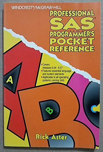 Beispielbild fr Professional Sas Programmers Pocket Reference zum Verkauf von Red's Corner LLC