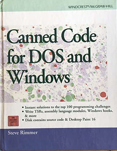 Stock image for Canned Code for DOS and Windows for sale by Books Puddle