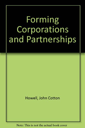 Beispielbild fr Forming Corporations and Partnerships, second edition zum Verkauf von BookDepart