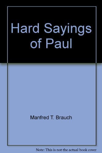 Stock image for Hard Sayings of Paul for sale by HPB-Diamond