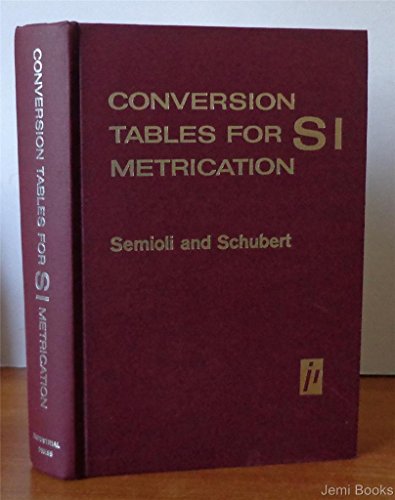 Stock image for Conversion tables for SI metrication for sale by BookDepart