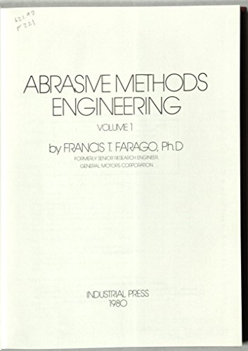 Stock image for Abrasive Methods Engineering for sale by ThriftBooks-Dallas