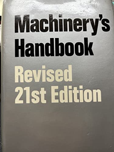 Stock image for Machinery's Handbook, 21st Edition for sale by HPB-Red