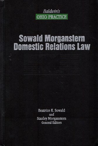 Imagen de archivo de Sowald Morganstern Domestic Relations Law a la venta por Better World Books