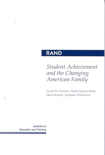 Stock image for Student Achievement and the Changing American Family for sale by HPB-Red