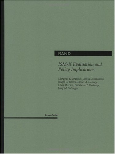 Beispielbild fr ISM-X Evaluation and Policy Implications zum Verkauf von Wonder Book