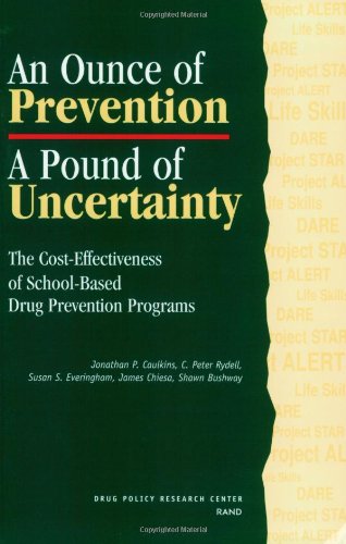 Beispielbild fr An Ounce of Prevention, A Pound of Uncertainty: The Cost-Effectiveness of School-Based Drug Prevention Programs zum Verkauf von Wonder Book