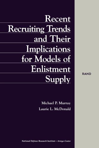 Imagen de archivo de Recent Recruiting Trends and Their Implications for Models of Enlistment Supply/Rand #MR-847 a la venta por Revaluation Books