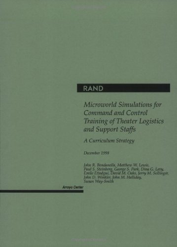 Stock image for Microworld Simulations for Command and Control Training of Theater Logistics and Support Staffs: A Curriculum Strategy (Rand Monograph Report) for sale by Green Street Books