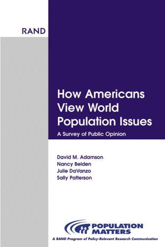 Beispielbild fr How Americans View World Population Issues : A Survey of Public Opinion zum Verkauf von Better World Books