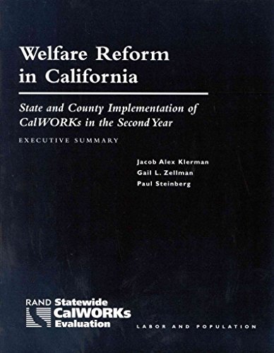 9780833028815: State and County Implementation of CalWORKs in the Second Year-executive Summary: State and Country Implementation of Calworks in the First Year (Welfare Reform in California)