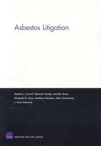 Asbestos Litigation: Costs and Compensation (9780833030788) by Carroll, Stephen J.