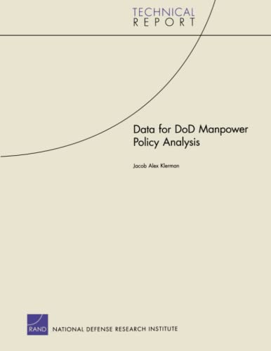 9780833042088: Data for DoD Manpower Policy Analysis (Technical Report)