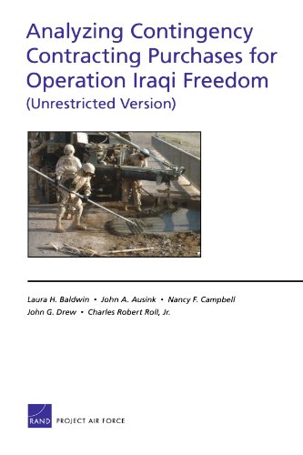 Imagen de archivo de Analyzing Contingency Contracting Purchases for Operation Iraqi Freedom (Unrestricted Version) a la venta por Ergodebooks