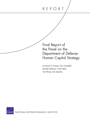 9780833045492: Final Report of the Panel on the Department of Defense Human Capital Strategy