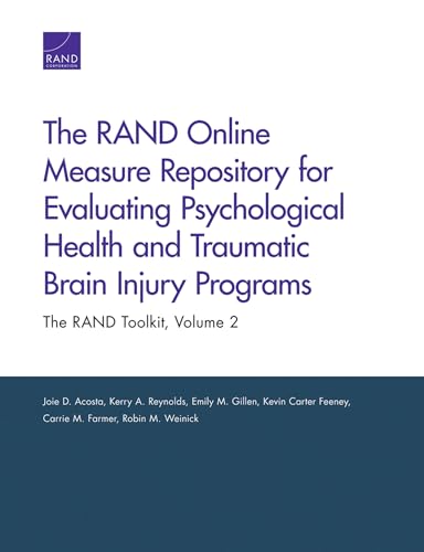 Imagen de archivo de The Rand Online Measure Repository for Evaluating Psychological Health and Traumatic Brain Injury Programs a la venta por Revaluation Books