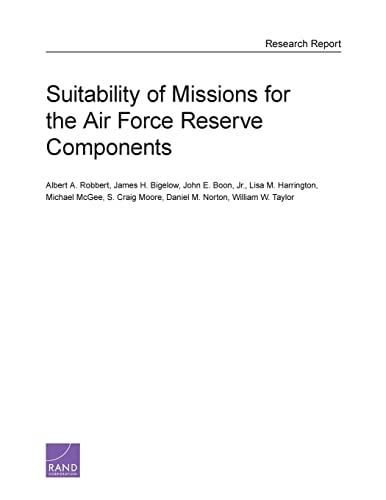 Imagen de archivo de Suitability of Missions for the Air Force Reserve Components (Rand Project Air Force) a la venta por Brook Bookstore