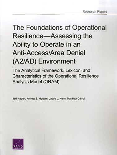 Stock image for The Foundations of Operational ResilienceAssessing the Ability to Operate in an Anti-Access/Area Denial (A2/AD) Environment: The Analytical . Operational Resilience Analysis Model (ORAM) for sale by Michael Lyons