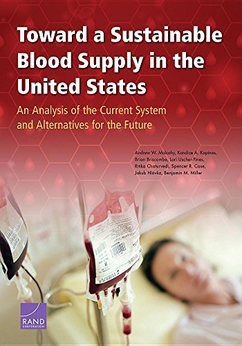 Beispielbild fr Toward a Sustainable Blood Supply in the United States: An Analysis of the Current System and Alternatives for the Future zum Verkauf von Ria Christie Collections