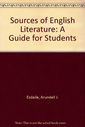 Stock image for Sources of English Literature: A Guide for Students for sale by Irish Booksellers