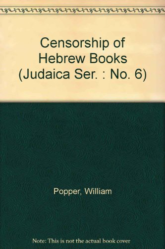 The Censorship of Hebrew Books