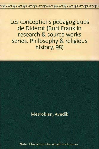 Beispielbild fr Conceptions Pedagogiques De Diderot zum Verkauf von Better World Books