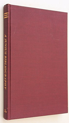 9780833754905: Junius Bibliography With a Preliminary (Burt Franklin bibliographical series ; no. 2, rev)