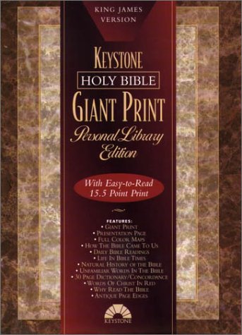 9780834003514: Bible Kjv Keystone Giant Print Burgundy Hc