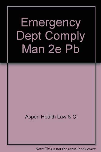 Stock image for Emergency Department Compliance Manual (Ahlcc Compliance Series) for sale by HPB-Emerald