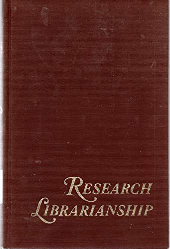 9780835204873: Research librarianship;