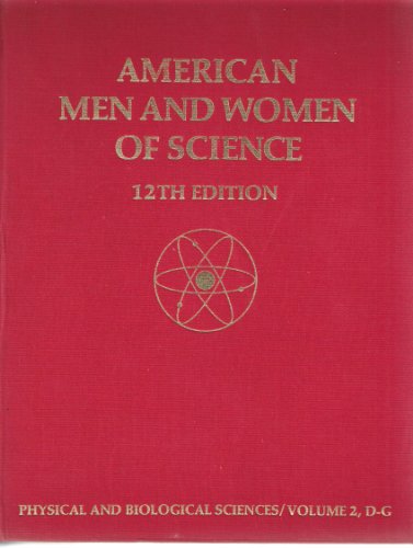 Beispielbild fr American Men and Women of Science: Physical and Biological Sciences v. 2 zum Verkauf von Better World Books