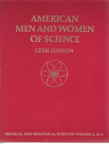 Imagen de archivo de American Men and Women of Science: Physical and Biological Sciences v. 2 a la venta por Better World Books