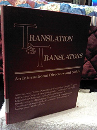 Stock image for Translation and Translators for sale by Better World Books