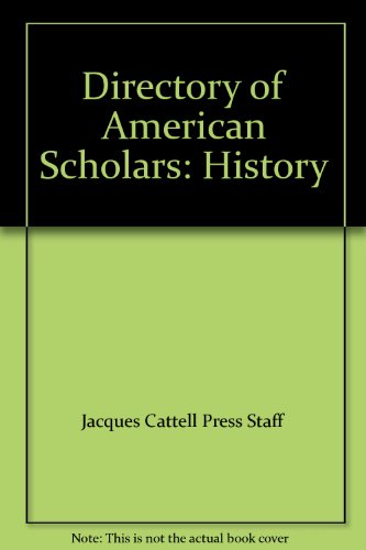 9780835214780: Directory of American Scholars: History