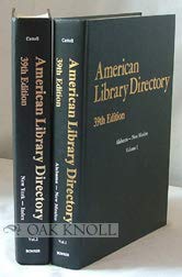 Stock image for American Library Directory : 39th Edition (two Volumes complete) for sale by Vashon Island Books