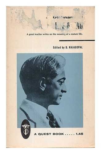 9780835600200: Life ahead / by J. Krishnamurti ; edited by D. Rajagopal