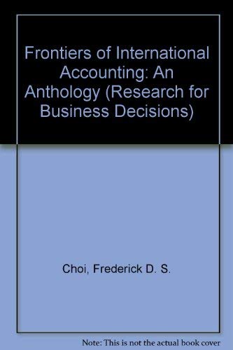 9780835716888: Frontiers of International Accounting: An Anthology (Research for Business Decisions)