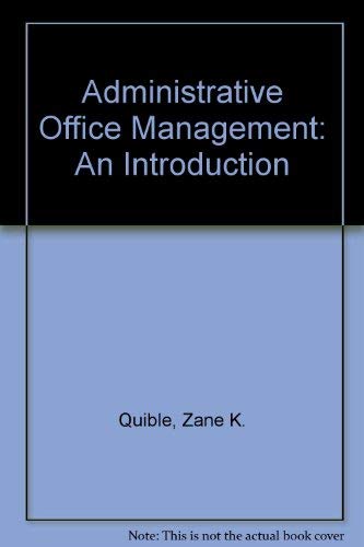 9780835900539: Administrative Office Management: An Introduction